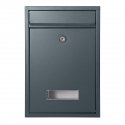 Orno BALI mailbox, galvanized steel, small with card holder, anthracite