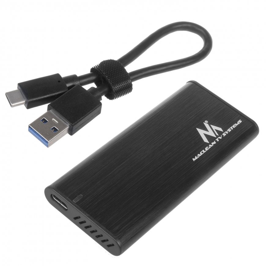 Maclean MCE443 NVMe SATA SSD M.2 Enclosure Adapter Aluminum NVMe (PCIe), NGFF (SATA) Supports USB 3.1 2230/2240/2260/2280 USAP C