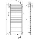 Electric towel dryer Navin Ellipse 500*1200 Sensor left white 12-845153-5012 Electric towel dryer Navin Ellipse 500*1200 Sensor left white 12-845153-5012