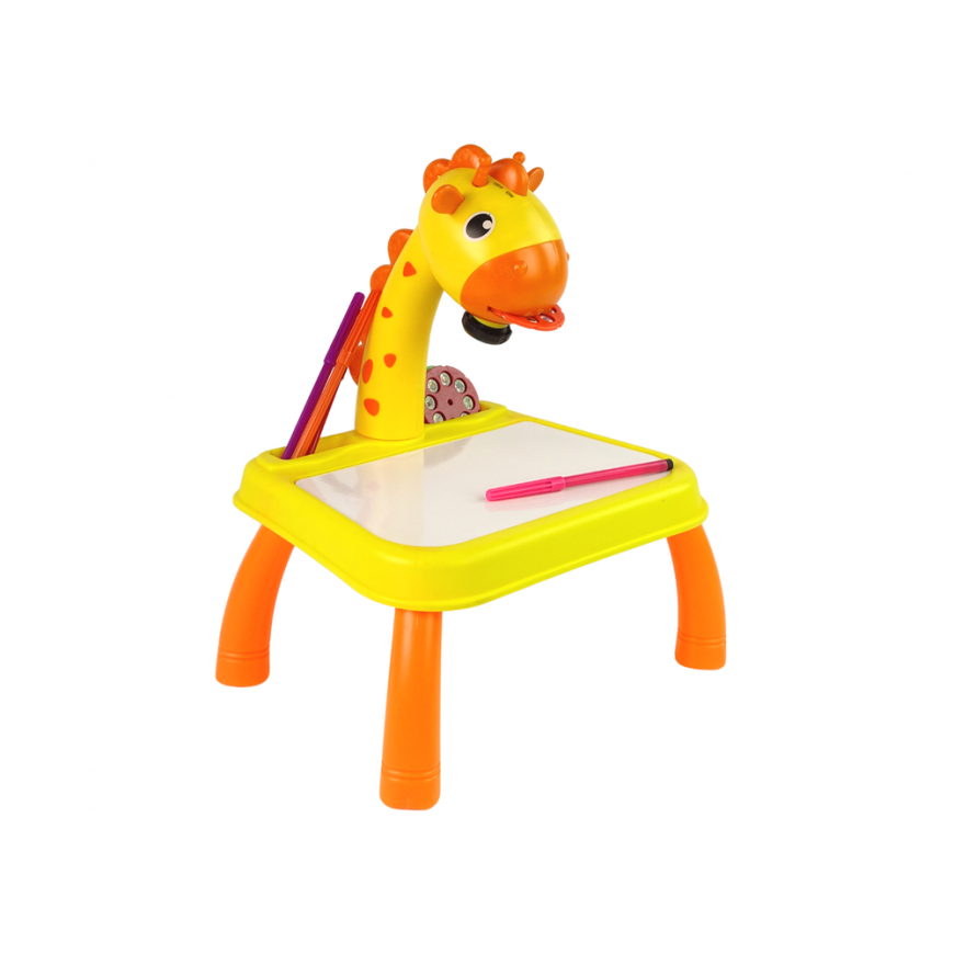 Lean Cars DINOSAUR TABLE MIT PROJECTOR FOR DRAWING + ACCESSORIES Geltonas COLOUR – 2