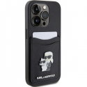 Karl Lagerfeld KLHCP15LSAPKCNPK iPhone 15 Pro 6.1" Black|Black Hard Case Saffiano Cardslot Karl&Choupette Metal Pin Karl Lagerfeld KLHCP15LSAPKCNPK iPhone 15 Pro 6.1" Black|Black Hard Case Saffiano Cardslot Karl&Choupette Metal Pin