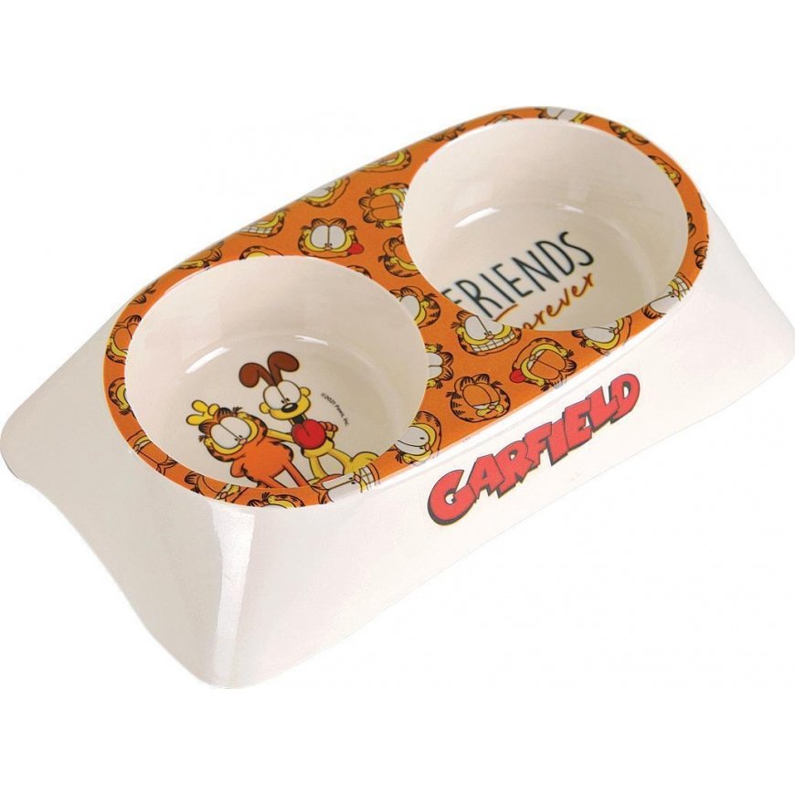 GARFIELD Garfield, melamine double cat bowl