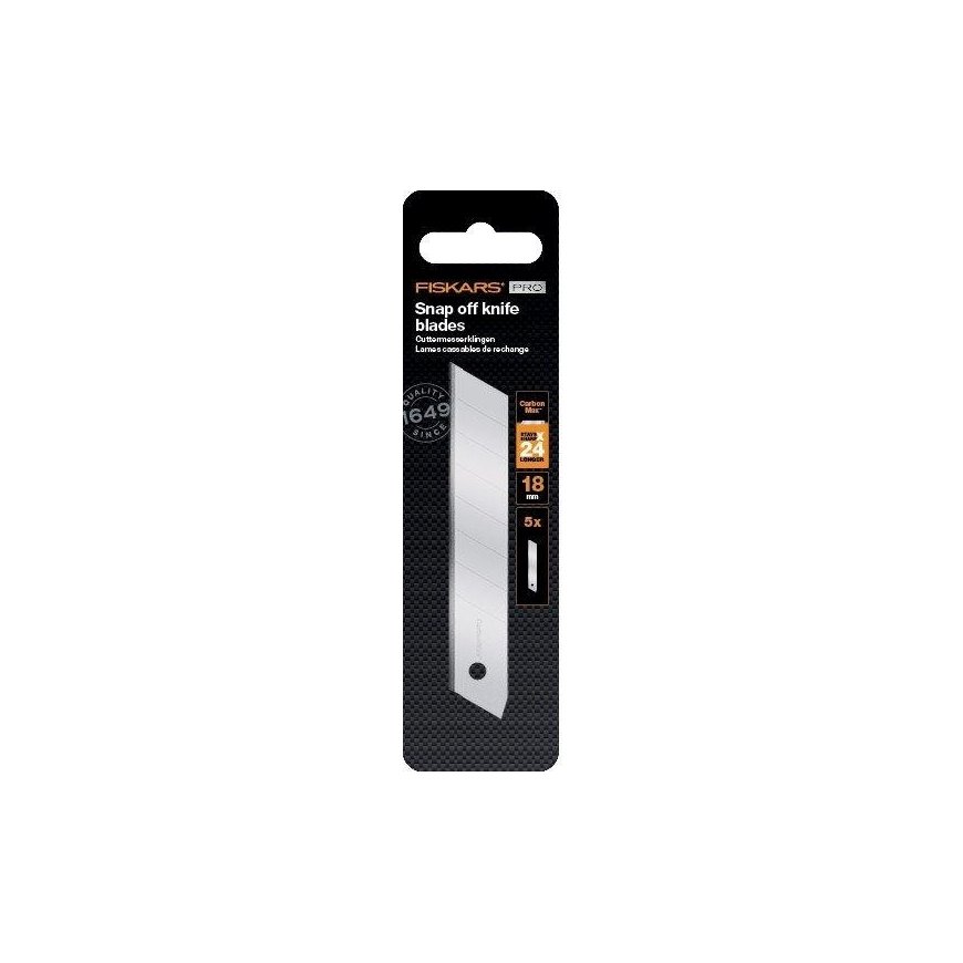 Fiskars CarbonMax Ašmenys universaliam peiliui laužomais ašmenimis 18mm 5 vnt., 1027232
