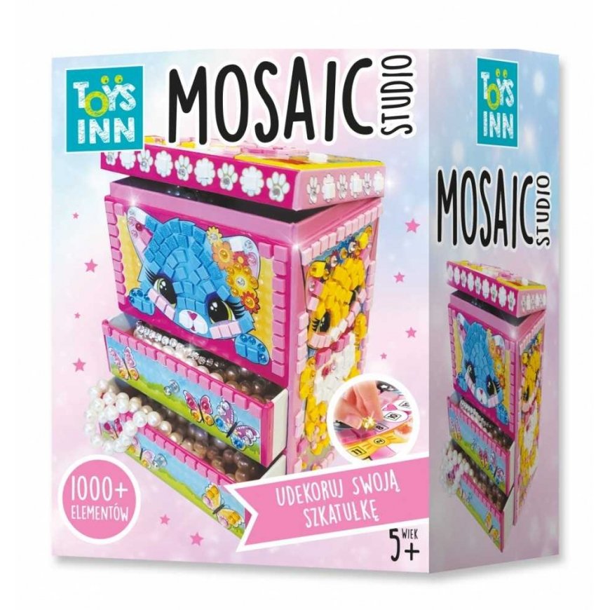 Stnux Set creative szkatułka mosaic kotek