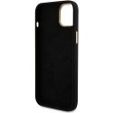 Case Guess Liquid Silicone 4G Strass Metal Logo Case for iPhone 15 Black