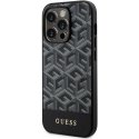 Guess PU G Cube MagSafe dėklas, skirtas iPhone 15 Pro Max Juodas