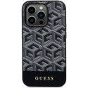 Guess PU G Cube MagSafe dėklas, skirtas iPhone 15 Pro Max Juodas