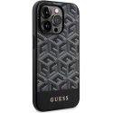 Guess PU G Cube MagSafe dėklas, skirtas iPhone 15 Pro Max Juodas