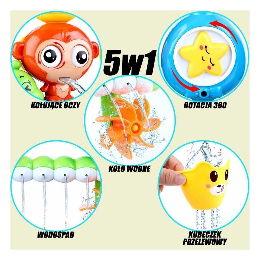 WOOPIE water toy for bathing monkey + cup – 2