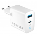 Forever TC-06 GaN Адаптер PD / QC / 1x USB-C / 1x USB / 33W Forever TC-06 GaN Адаптер PD / QC / 1x USB-C / 1x USB / 33W
