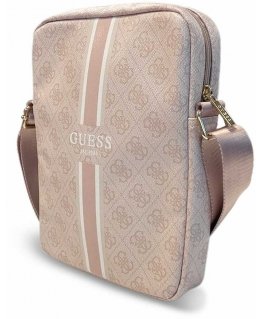 Guess PU 4G Printed Stripes Planšetė Bag 10" Rožinė