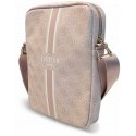 Guess PU 4G Printed Stripes Planšetė Bag 10" Rožinė
