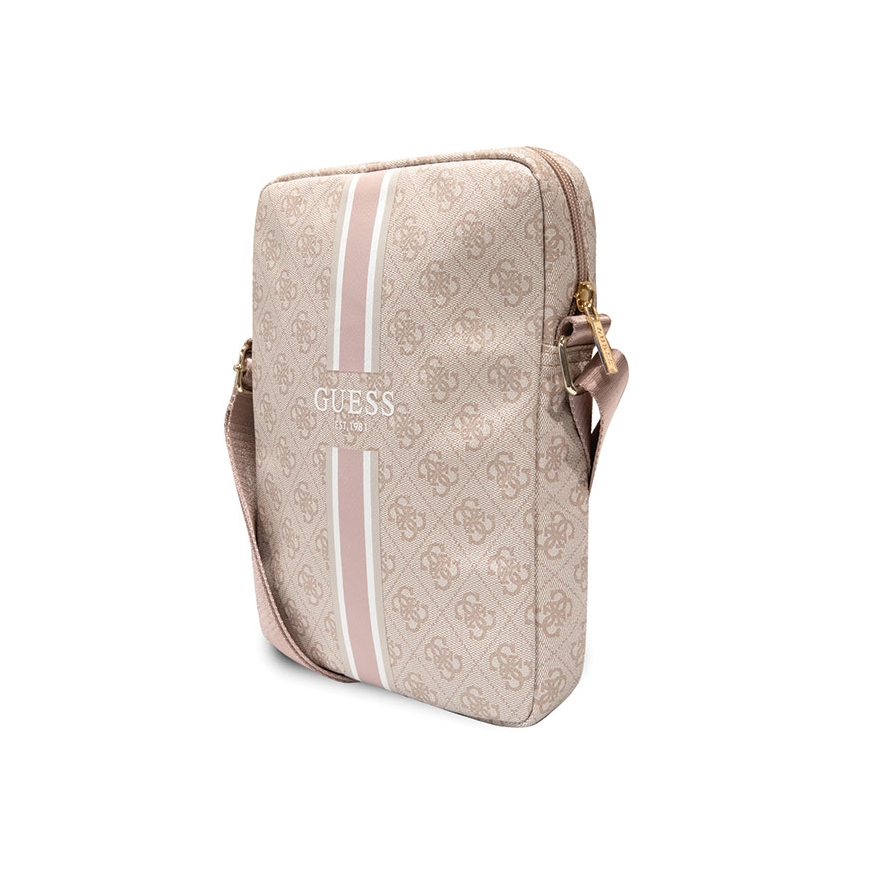 Guess PU 4G Printed Stripes Tablet Bag 10" Pink – 5