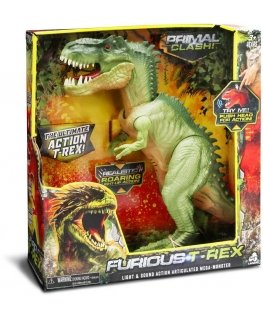 PRIMAL CLASH Furious tyrannosaurus, green
