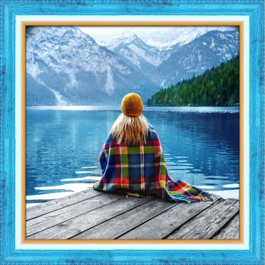 Beldizart Girl by the lake 40x40 cm AZ-1794