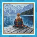 Beldizart Mergina prie ežero 40x40 cm AZ-1794 Beldizart Mergina prie ežero 40x40 cm AZ-1794