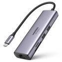 Ugreen 7in1 daugiafunkcis HUB USB Type C – 2x USB 3.2 Gen 1 / HDMI 4K 60Hz / SD and TF kortelių skaitytuvas / USB Type C PD 100W Ugreen 7in1 daugiafunkcis HUB USB Type C – 2x USB 3.2 Gen 1 / HDMI 4K 60Hz / SD and TF kortelių skaitytuvas / USB Type C PD 100W