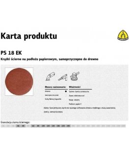KLINGSPOR SELF-ADHESING ABRASIVE DISC 125mm PS18EK, gr. 120 / 50 pcs.