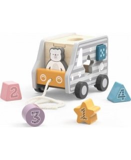 Medinė tempiama mašinėlė ,,Viga Toys"
