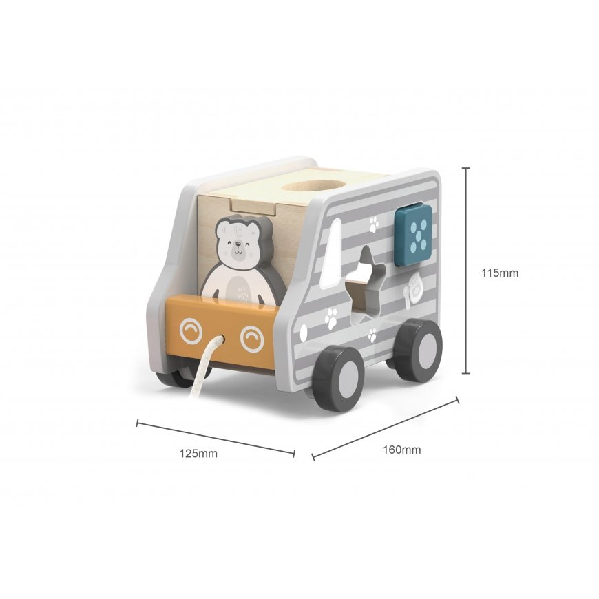 Medinė tempiama mašinėlė ,,Viga Toys" – 3