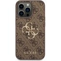 Case Guess GUHCP14X4GMGBR iPhone 14 Pro Max 6.7" brown/brown hardcase 4G Big Metal Logo