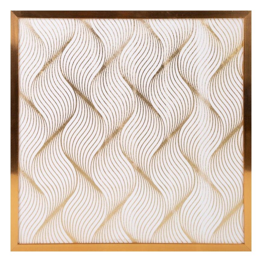Eurofirany LIMITED COLLECTION BLANCA3 Picture with gold print in a gold-colored frame, 53X53 cm, color: white / gold – 5