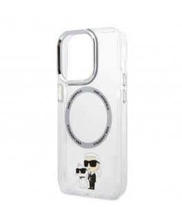 Karl Lagerfeld Case for iPhone 14 Pro 6.1" KLHMP14LHNKCIT Clear Hard Case Magsafe IML NFT Karl&Choupette