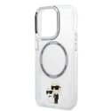 Karl Lagerfeld dėklas, skirtas iPhone 14 Pro 6,1" KLHMP14LHNKCIT skaidrus kietas dėklas Magsafe IML NFT Karl&Choupette