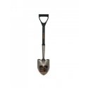 Small round shovel 15x37cm, fiberglass, D-shaped handle, wooden handle. 70cm Truper® Small round shovel 15x37cm, fiberglass, D-shaped handle, wooden handle. 70cm Truper®