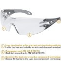 Uvex Goggles Pheos narrow clear lens, supravision HC / AF coating, anthracite / gray legs Uvex Goggles Pheos narrow clear lens, supravision HC / AF coating, anthracite / gray legs