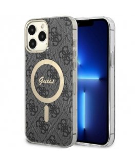 Guess Case for iPhone 13 Pro Max 6.7" GUHMP13XH4STK Black Hard Case Magsafe IML 4G