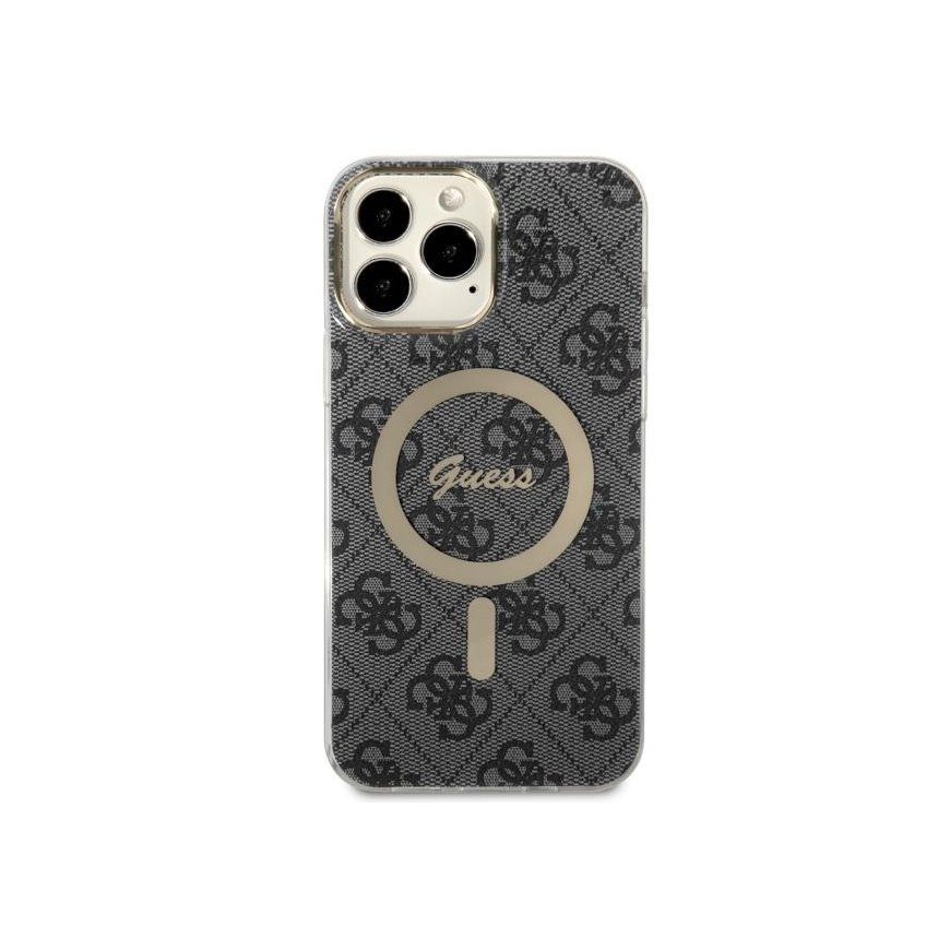 Guess dėklas, skirtas iPhone 13 Pro Max 6,7" GUHMP13XH4STK juodas kietas dėklas Magsafe IML 4G – 3