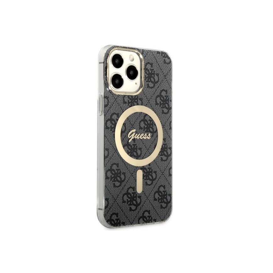 Guess dėklas, skirtas iPhone 13 Pro Max 6,7" GUHMP13XH4STK juodas kietas dėklas Magsafe IML 4G – 4
