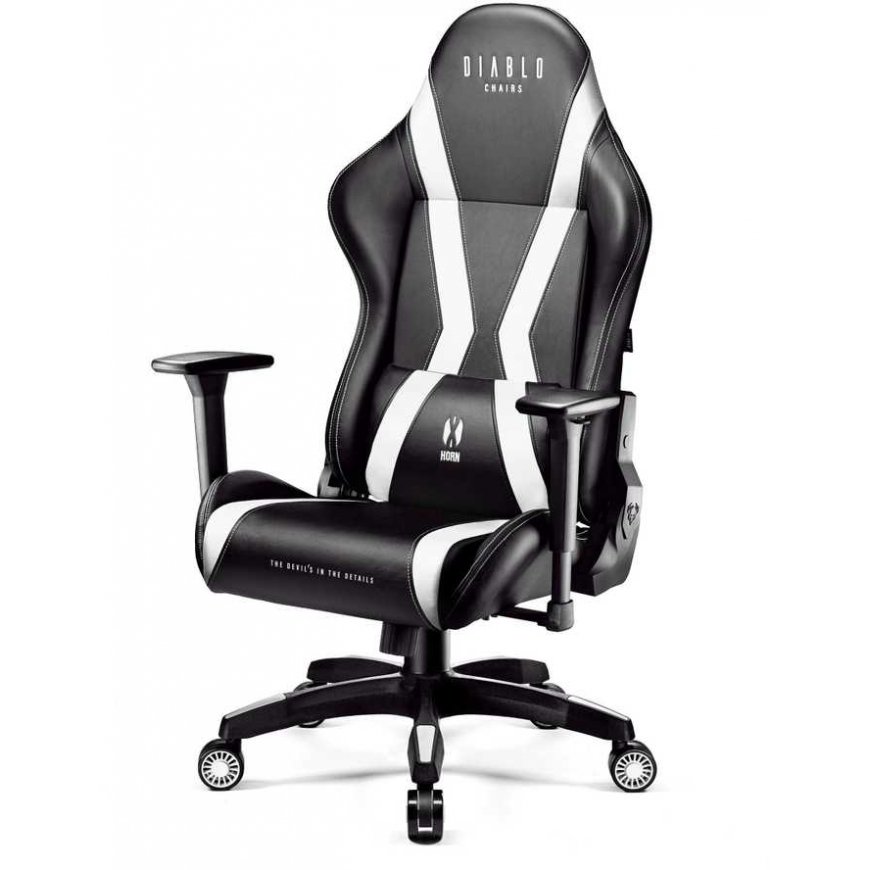 Diablo Chairs Diablo X-Horn 2.0 Normal Size black - white ergonomic chair – 3