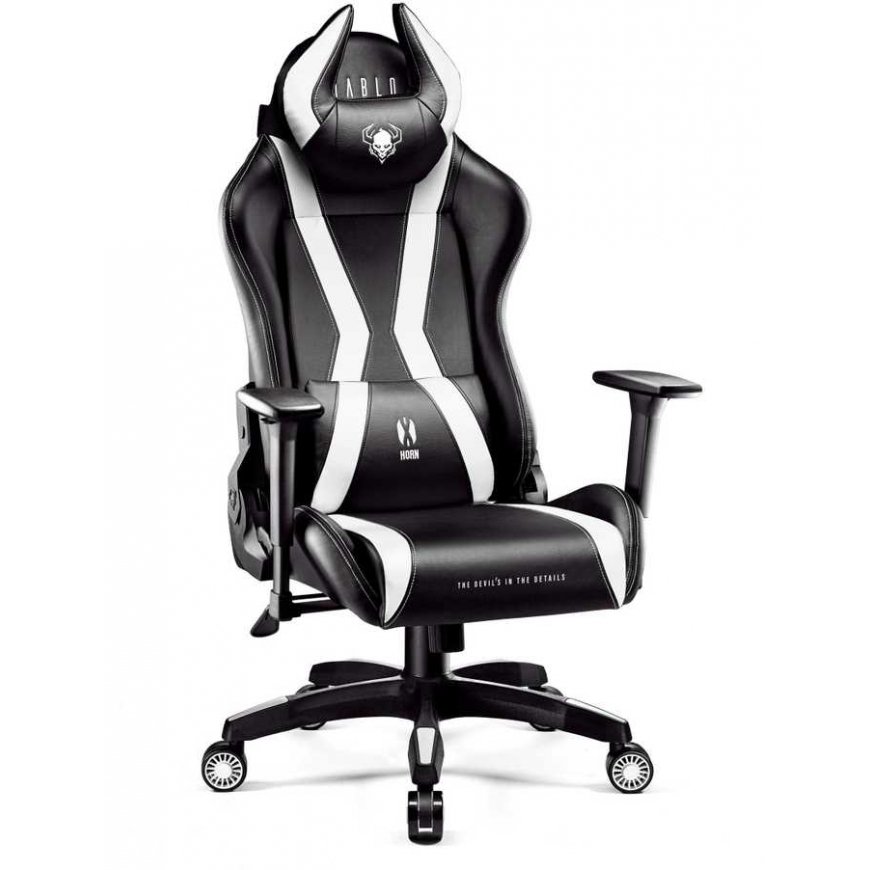 Diablo Chairs Diablo X-Horn 2.0 Normal Size black - white ergonomic chair – 4
