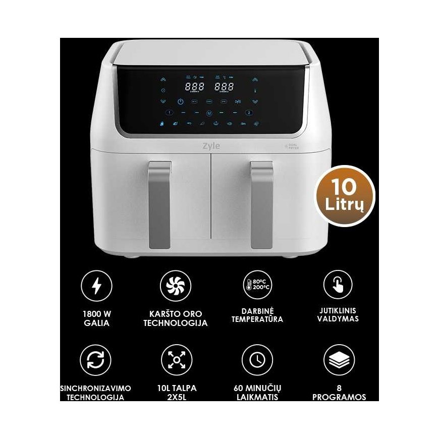 Hot air fryer Zyle ZY009WDAF – 5