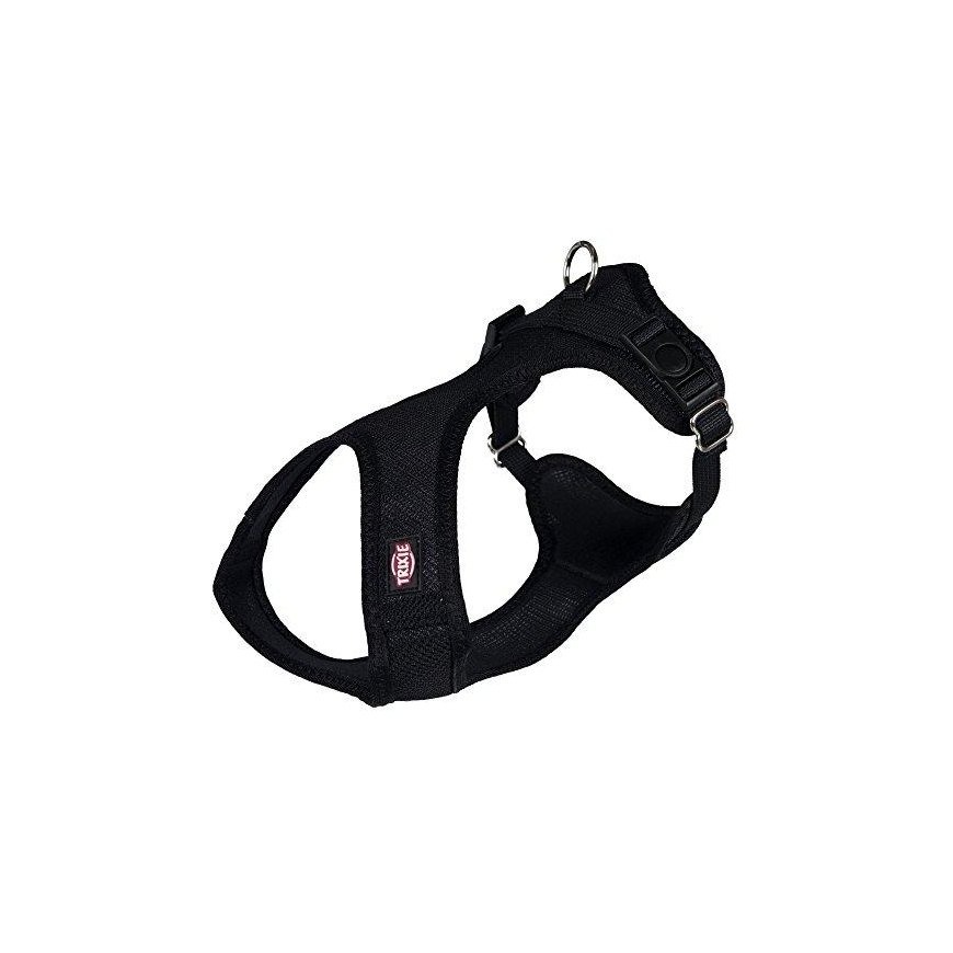 TRIXIE Comfort Soft touring petnešos, XXS-XS 28-40cm/15mm, juodos