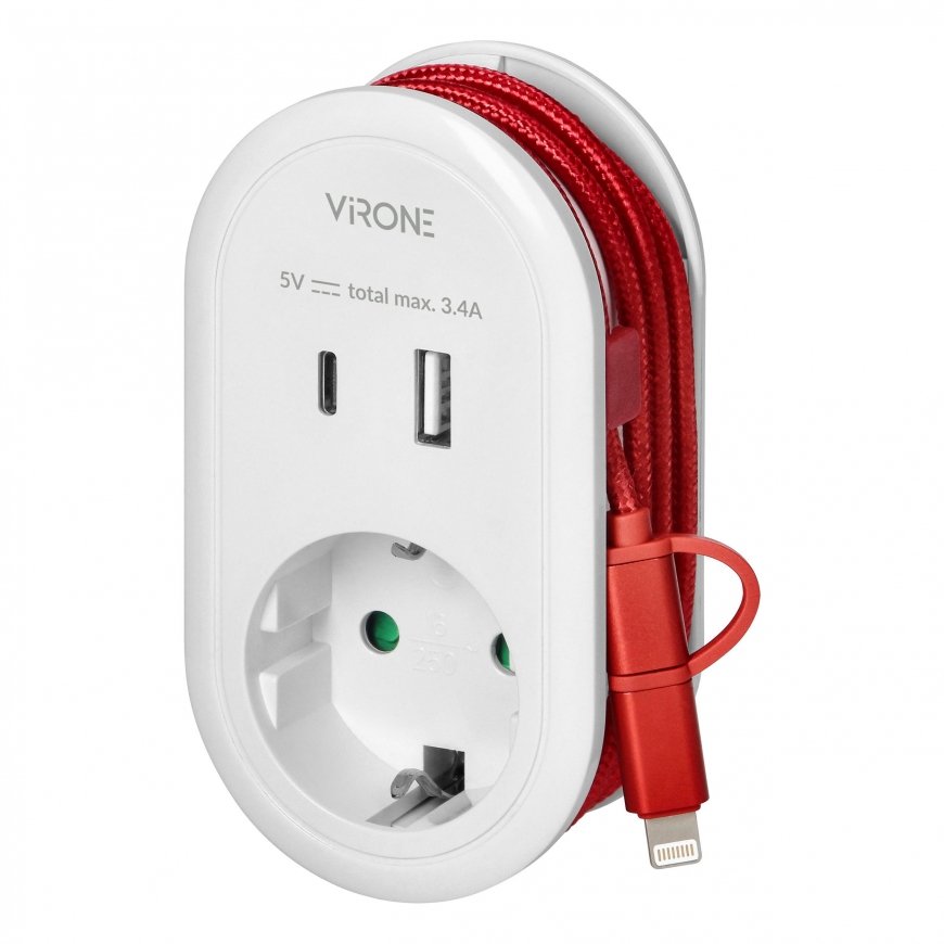 Orno Adapter with USB charger and