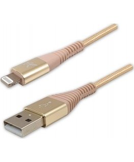 Cable USB Logo USB-A - Lightning 2 m Gold