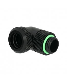 Barrow Multi-Link Adapter Anschluss 90 Grad G1/4 inch. AG auf 12mm AD Hardtube - drehbar, black