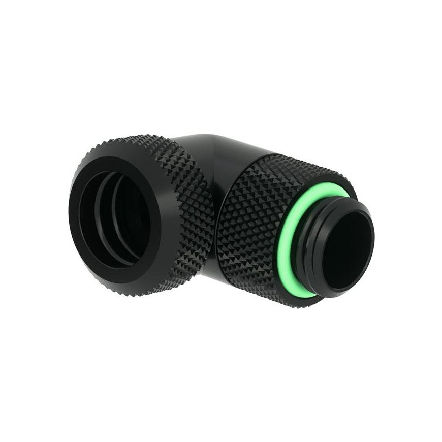 Barrow Multi-Link Adapter Anschluss 90 Grad G1/4 inch. AG auf 12mm AD Hardtube - drehbar, black