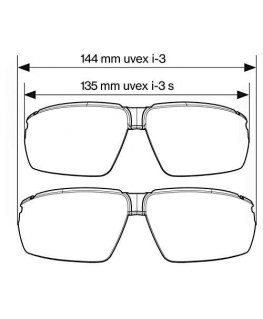 Safety goggles Uvex i-3 Pheos clear lens, supravision Plus (anti-fog on both sides) coating, black / white legs.