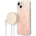 Guess set case + charger for iPhone 14 Plus 6,7" GUBPP14MH4EACSP pink hard case 4G Print MagSafe Guess set case + charger for iPhone 14 Plus 6,7" GUBPP14MH4EACSP pink hard case 4G Print MagSafe