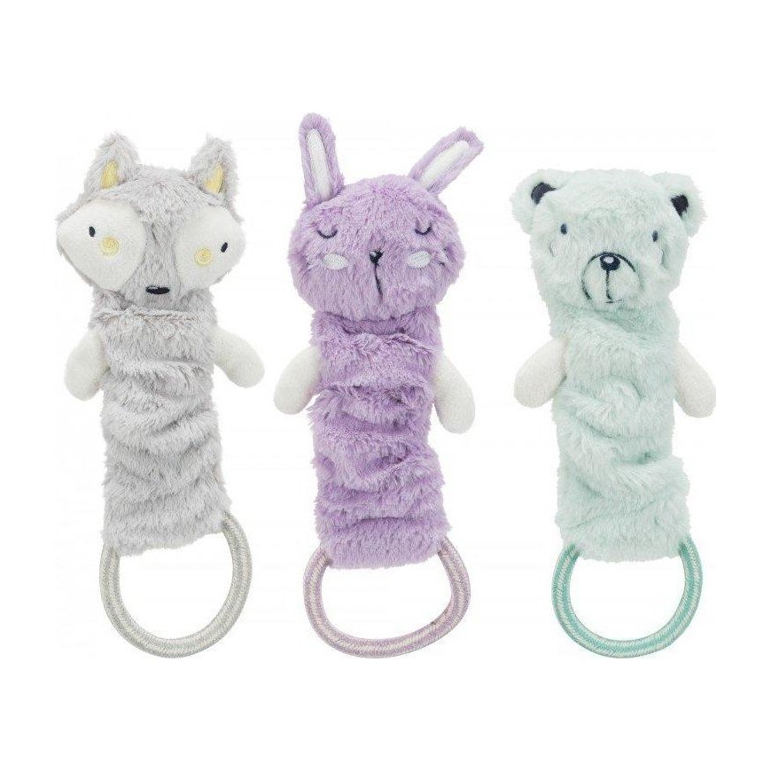 Trixie Junior, žaislas wisząca, šuniukams, pliušinis/medvilnė, 33 cm, szeleszcząca