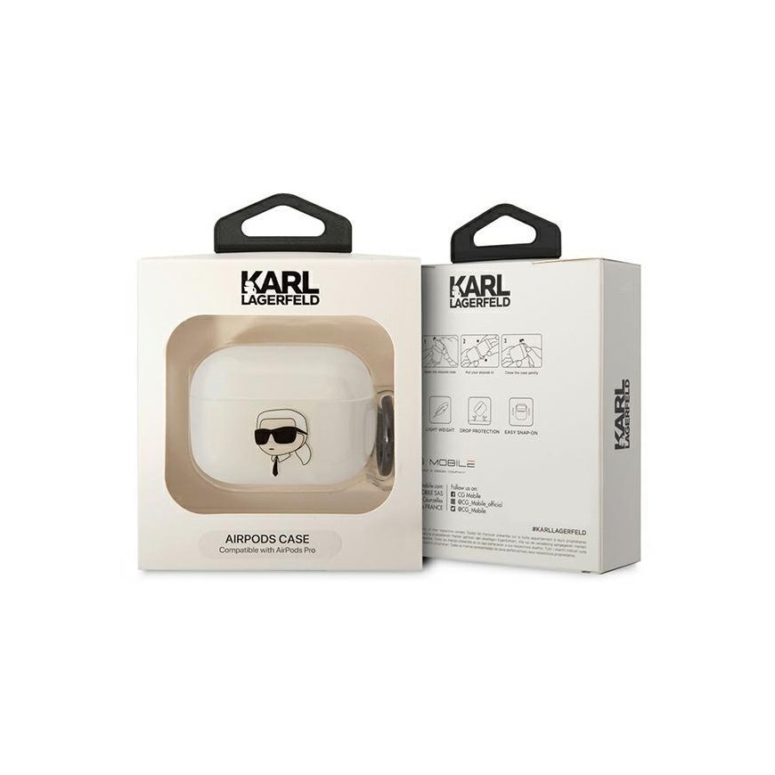 Karl Lagerfeld etui skirta Airpods Pro KLAPHNIKTCT transparent Karl`s Head – 3