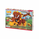 Japanese Educational Constructor LaQ "Dinosaur Triceratops & Pteranodon" (300 parts, 4 "Hamacron" parts (wheels and their axles) Japanese Educational Constructor LaQ "Dinosaur Triceratops & Pteranodon" (300 parts, 4 "Hamacron" parts (wheels and their axles)
