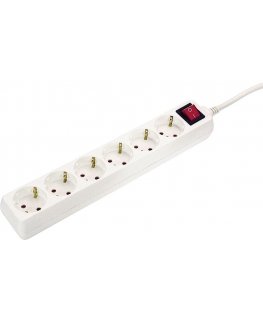 6-socket extension cord with switch AS-SCHWABE 1.4m VV-3G1.5