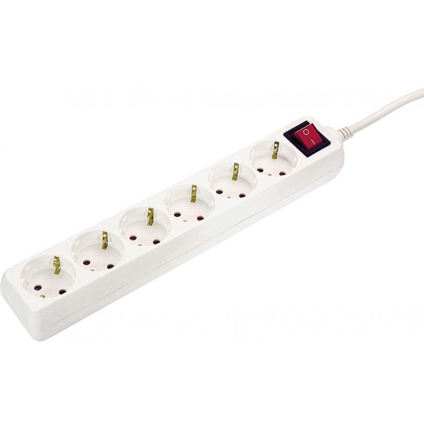 AS Schwabe 6-socket extension cord with