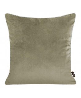 Eurofirany VELVET / 57 Dvipusis aksomo ir imitacinio lino pagalvės užvalkalas su apvadais kraštuose, 45X45 cm, spalva: smėlio