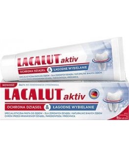 Lacalut Toothpaste Aktiv protects gums and gently whitens 75 ml